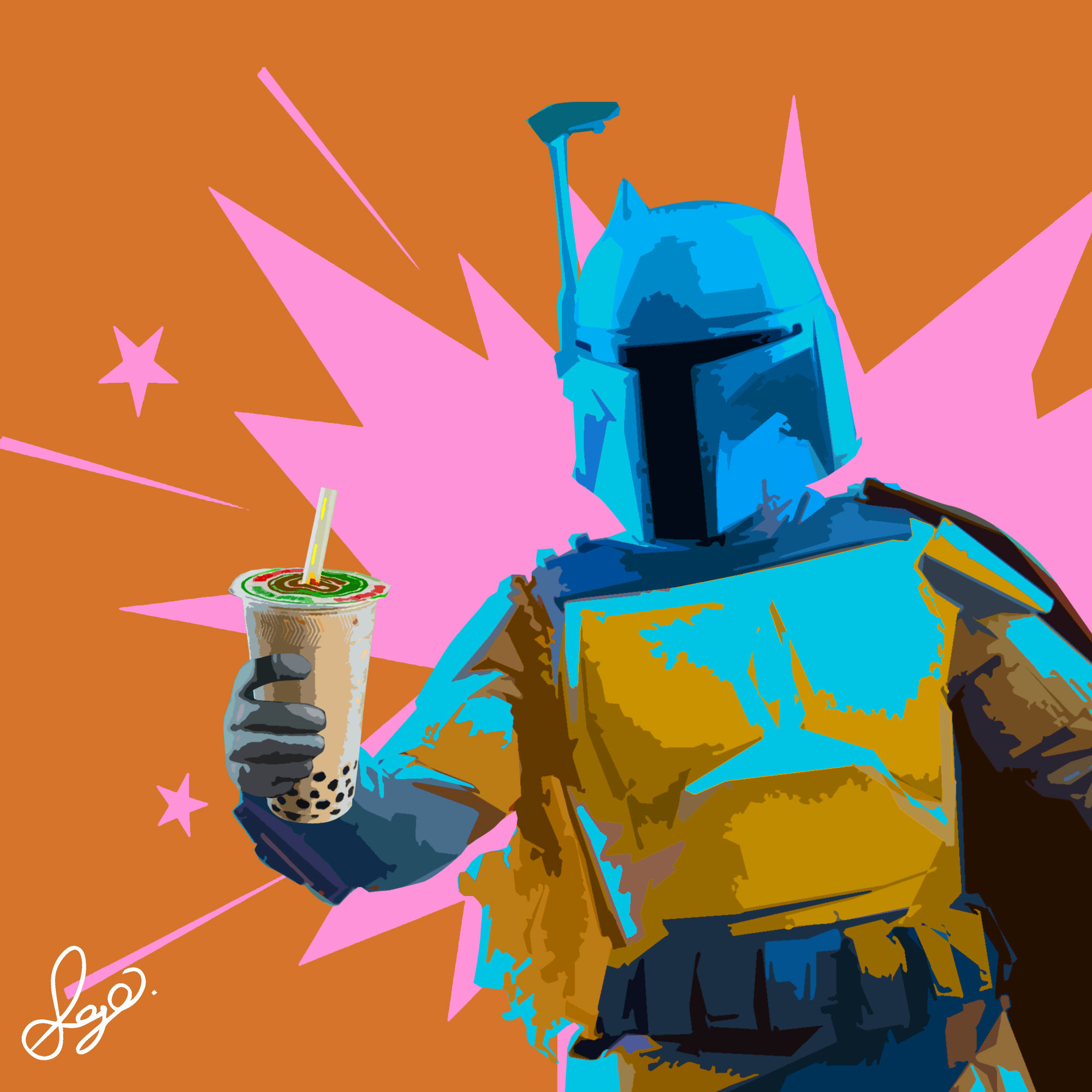 Tea is the Way - Boba Fett, Paris Pink