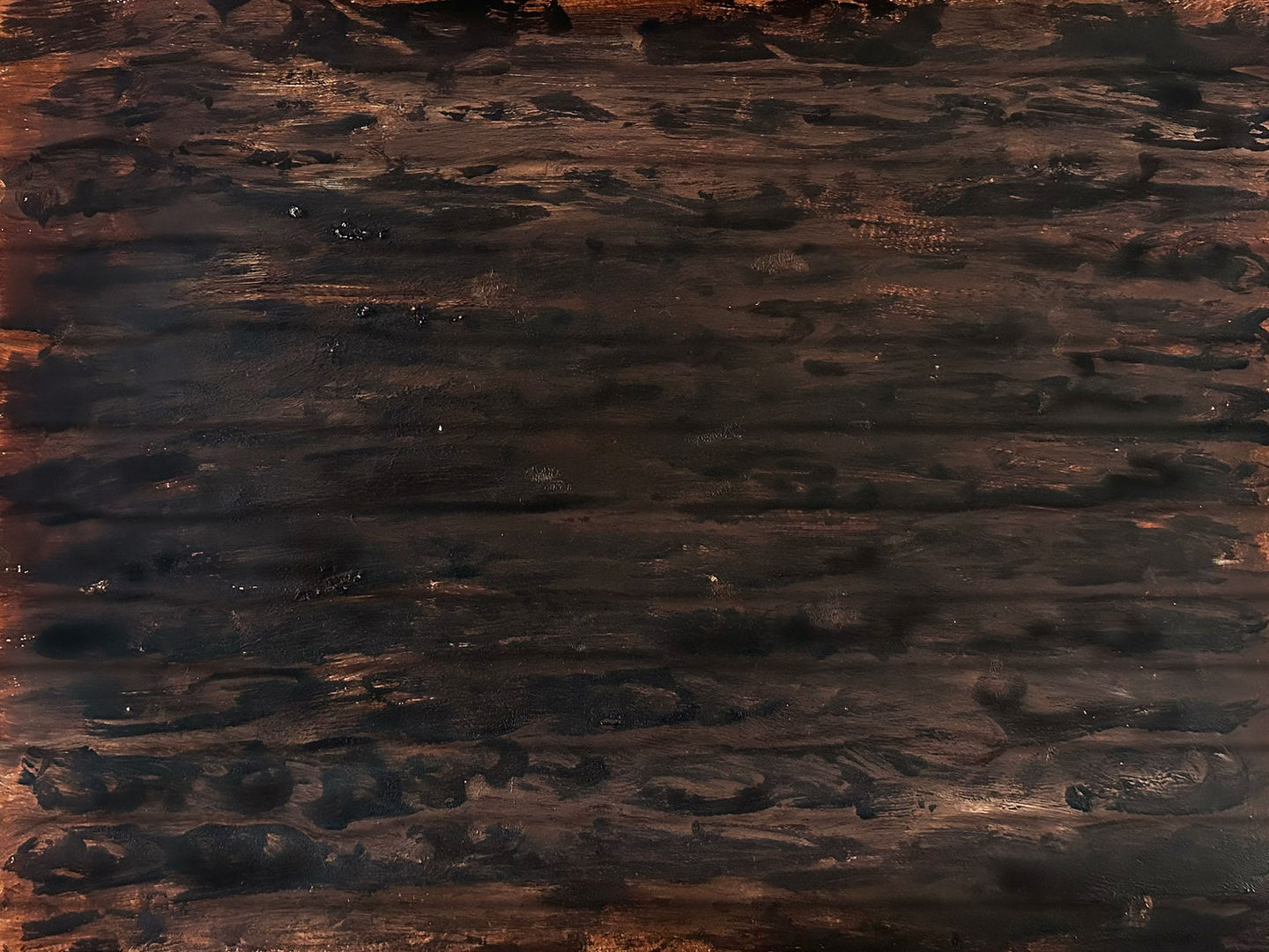 Dark wooden texture with rich, earthy tones. Created using print making methods with acrylic paint/