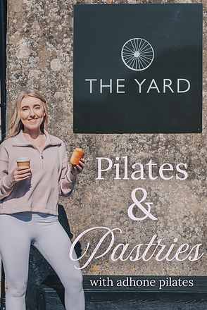 Pilates & Pastries Event Poster