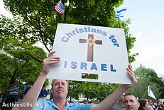 Christian Zionists protesting