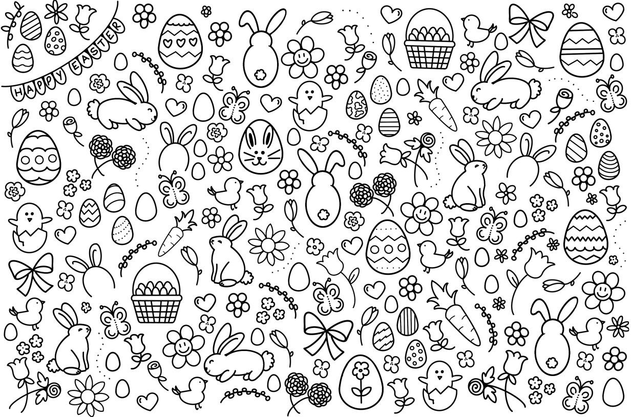 Giant Easter Coloring Poster