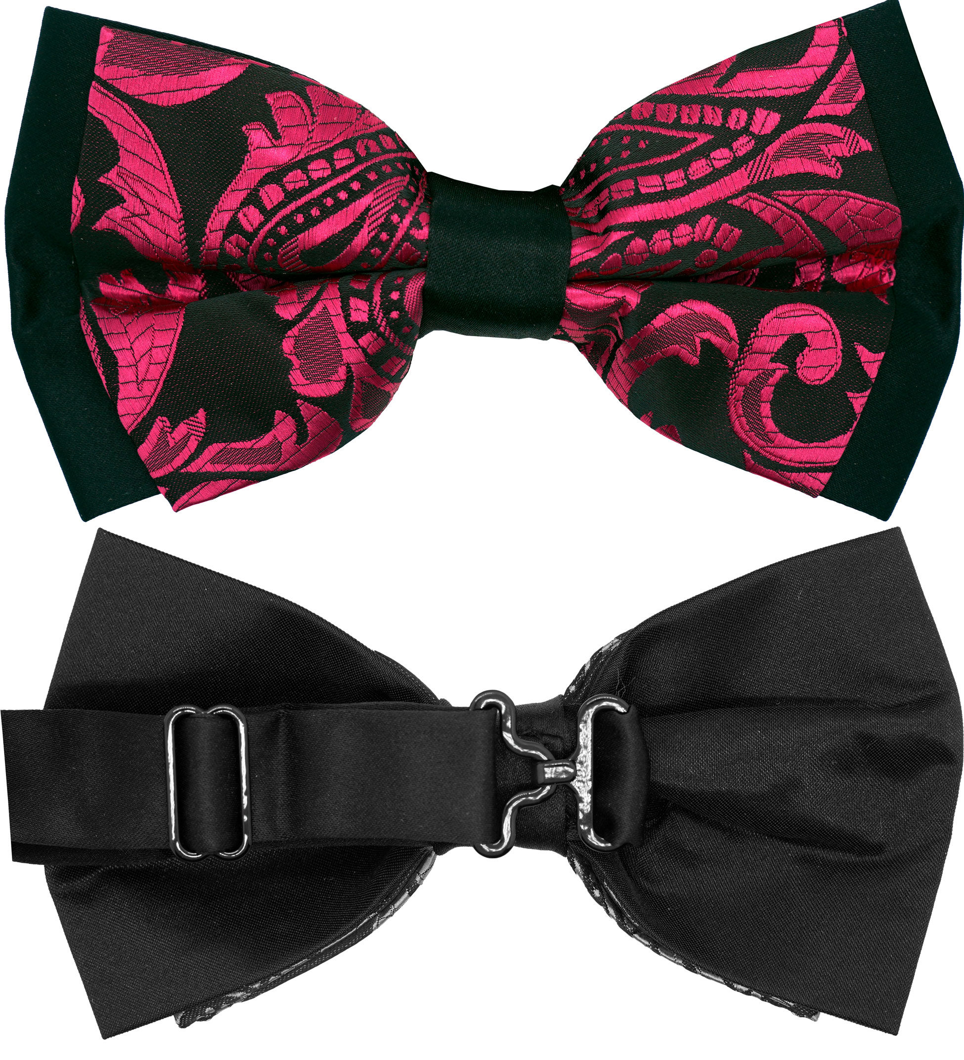 Pre-Tied Standard Pattern Bow Ties - Black Base