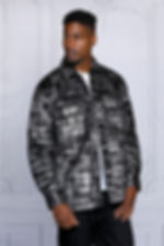 GREECE - MANZINI Men's Metallic Fabric Button Down Coat