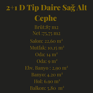 SALON 21.75 m² 5 6 MUTFAK 9.70 m² ODA 8.00 m² 7 ODA 11.00 m² ODA 10.0 m² EBV. BANYO 3.50