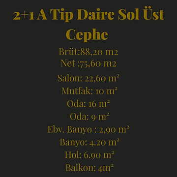 SALON 21.75 m² 5 6 MUTFAK 9.70 m² ODA 8.00 m² 7 ODA 11.00 m² ODA 10.0 m² EBV. BANYO 3.50