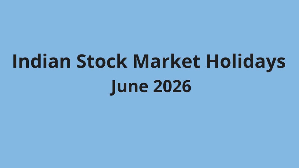 Indian Stock Market Holidays June 2026: NSE & BSE Muharram Holiday and Long Weekend Impact