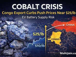 Cobalt Crisis: Congo Export Curbs Push Prices Near $25/lb — Why It Matters for EV Batteries