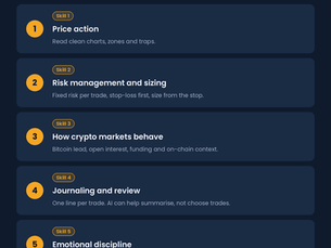 5 High-Income Skills for Crypto Traders, and How to Practise Each One