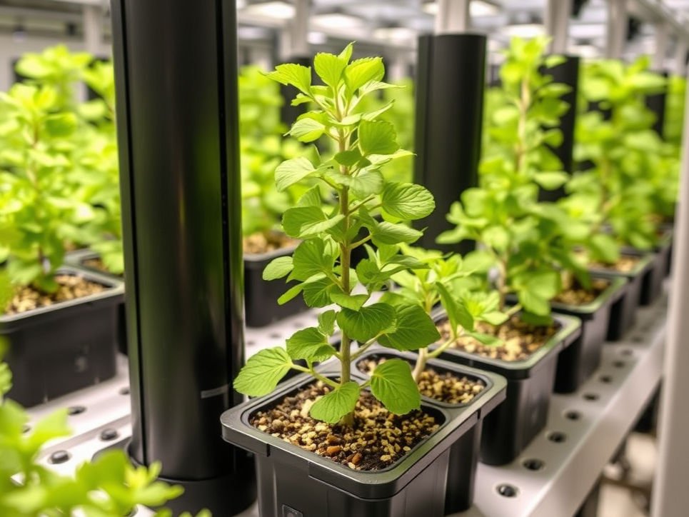 "Nitrogen phosphorus potassium nutrients used in aeroponic towers"