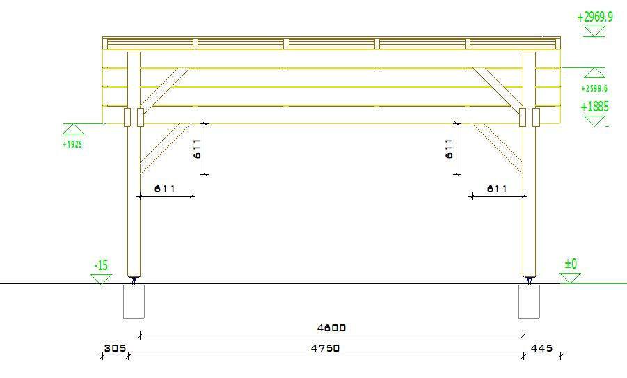 Miniature : Auvent VALBOIS 5.4 x 5.6 m joint debout
