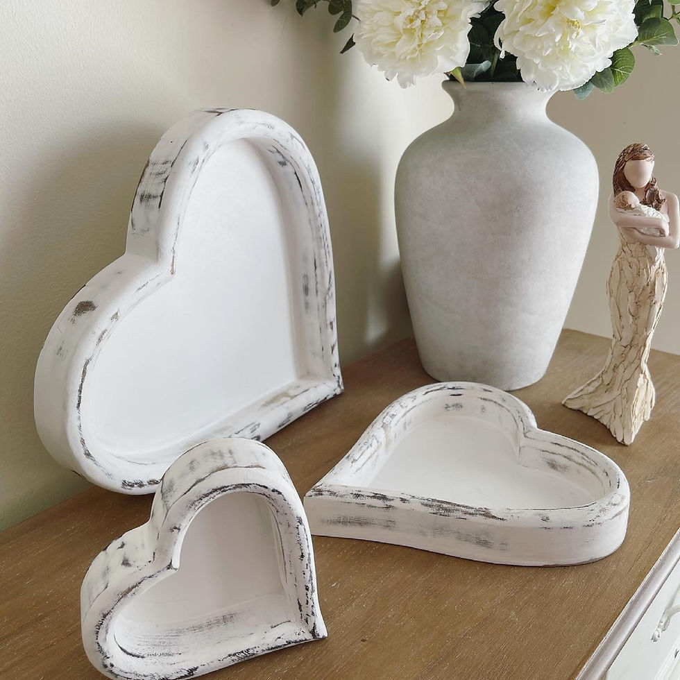 Chunky Mango Wood Heart Trays