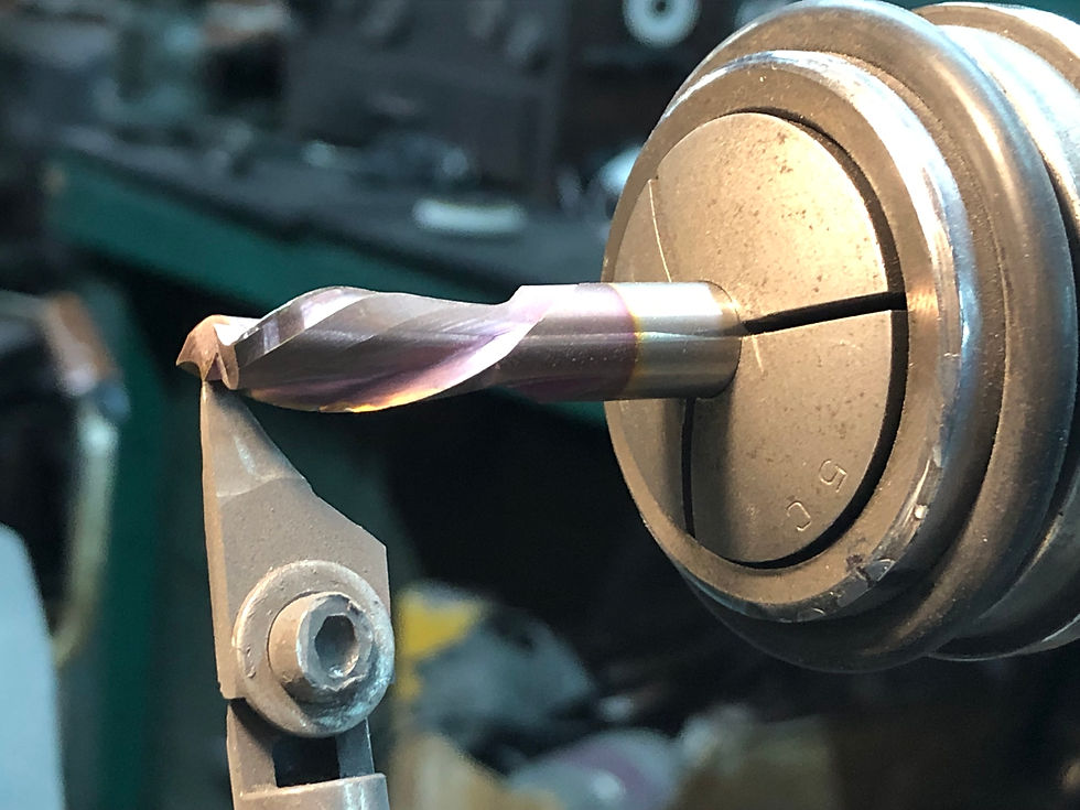 A spiral bit ready to be sharpened.