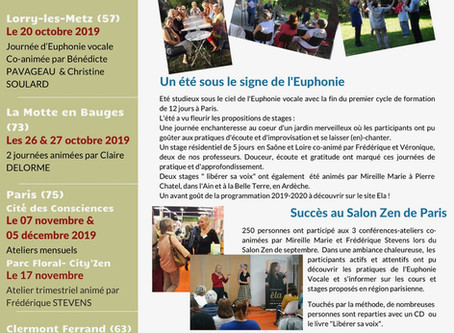 Newsletter - Automne 2019
