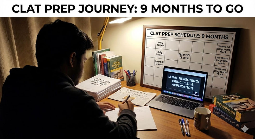 CLAT Prep Journey: 9 Months to Go