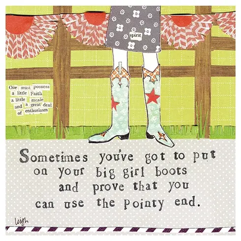 Big Girl Boots Support Greeting Card 5.5 X 5.5"