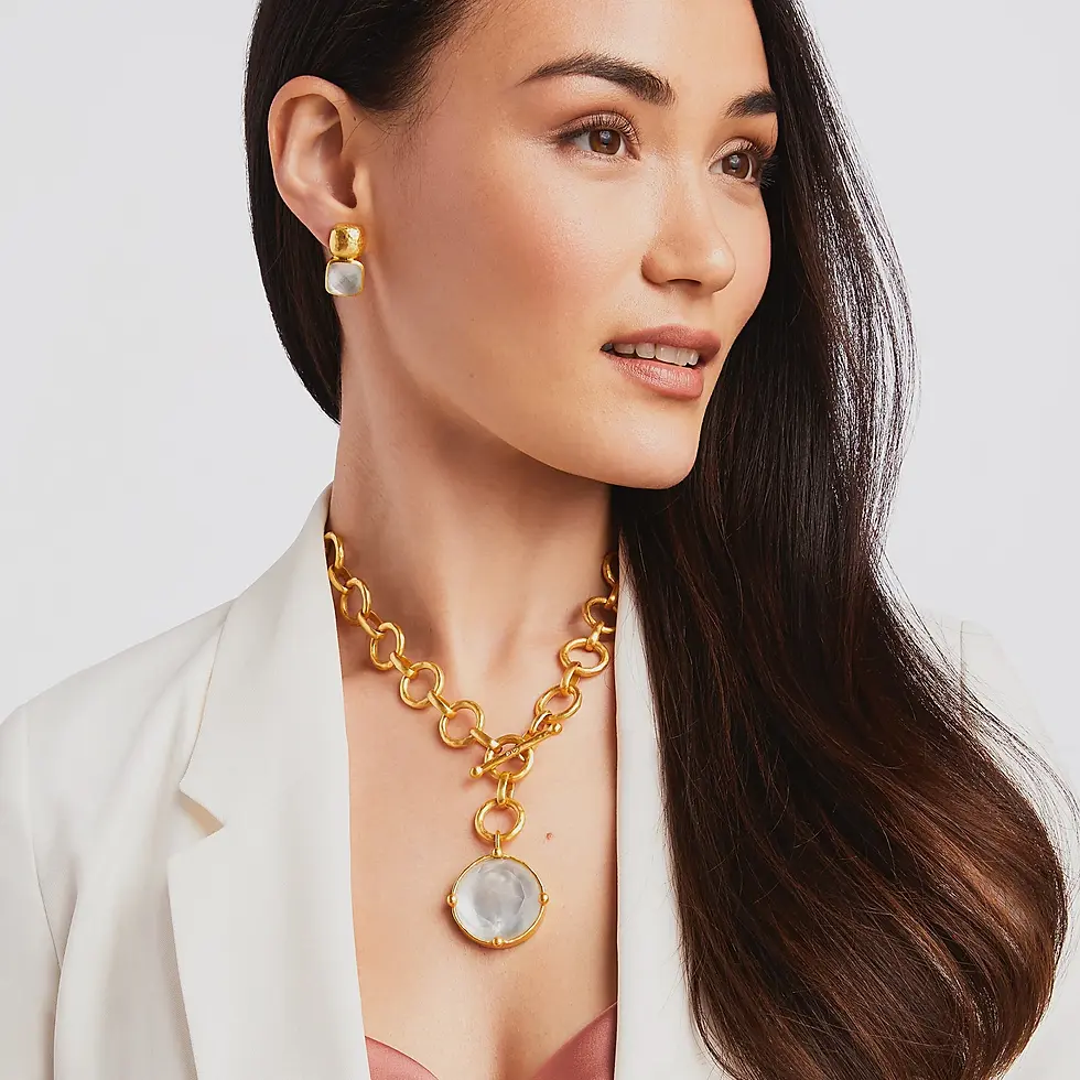 Thumbnail: Honeybee Statement Necklace Turquoise Blue