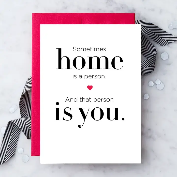 LV71 - Sometines Home Is A Person Greeting Card