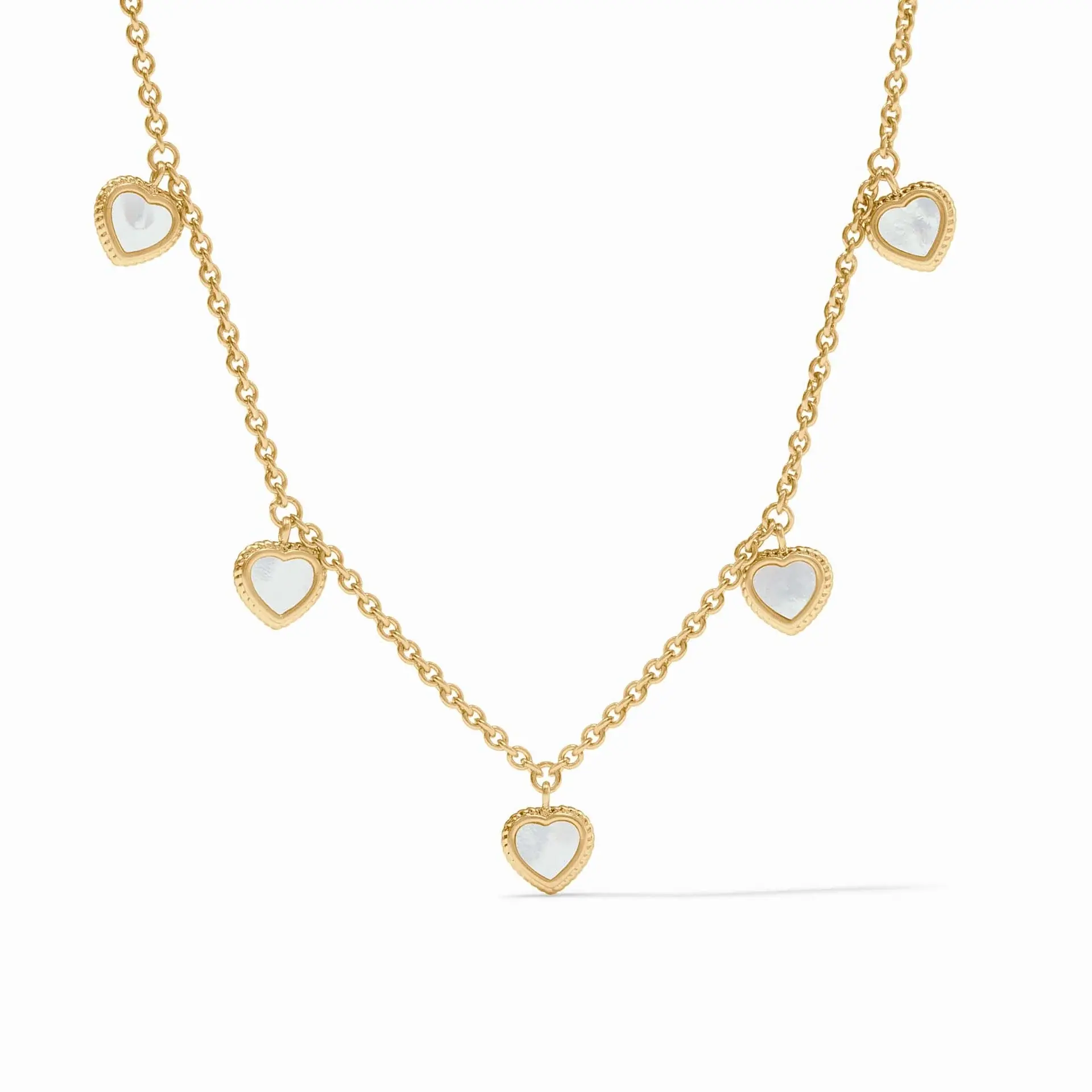 Heart Delicate Charm Necklace Mother-of-Pearl