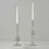 Thumbnail: Glass Candlestick Pair | Medium | Sage