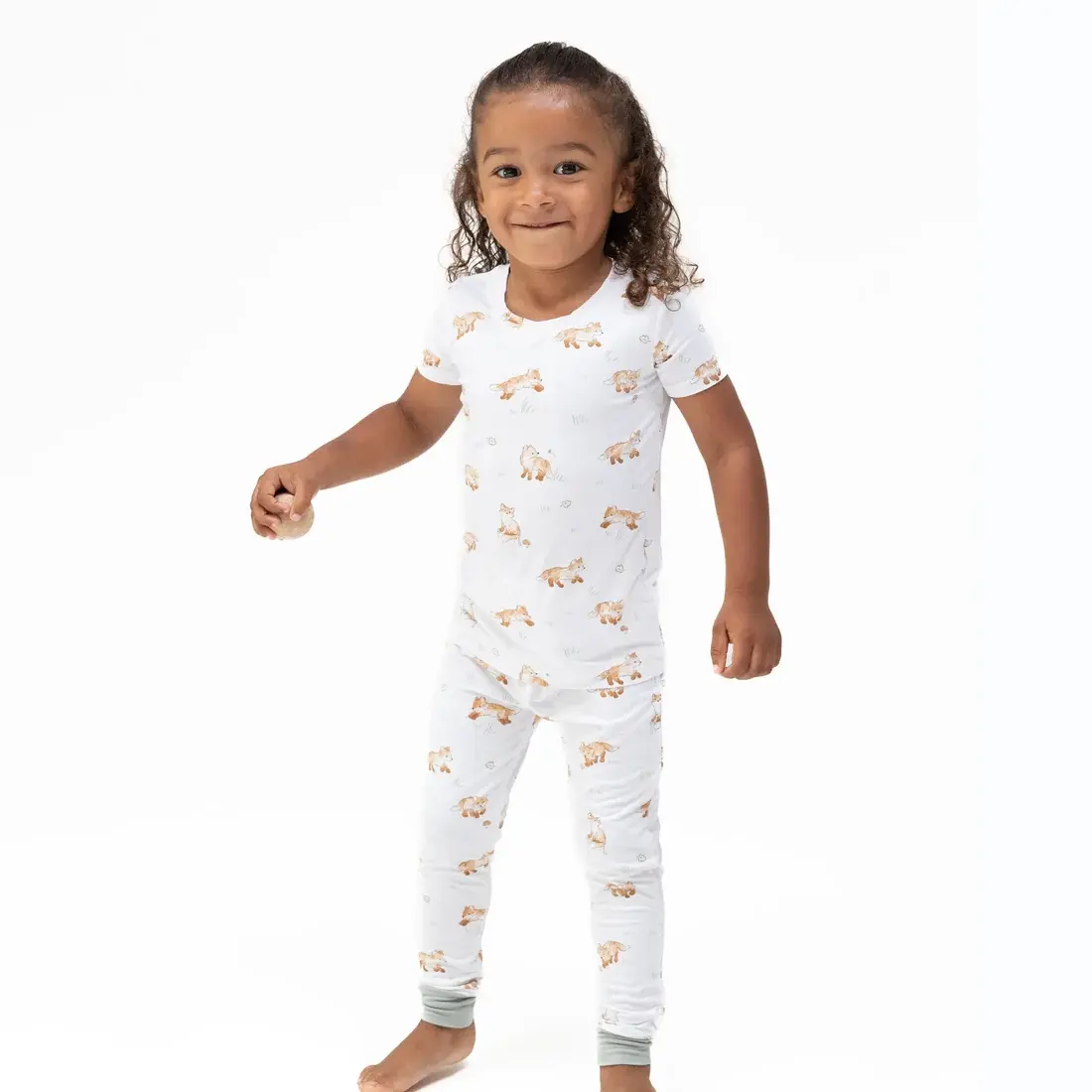 Little Explorer Fox  Short Sleeve Loungewear Set