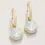Thumbnail: Clara Drop Hoop Earrings White Opal