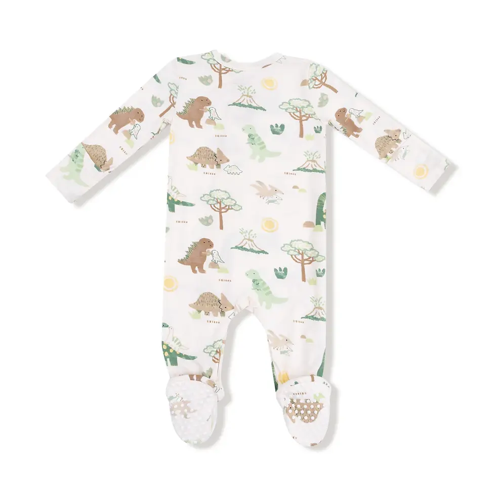 Thumbnail: Baby Love Dinos 2 Way Zipper Footie