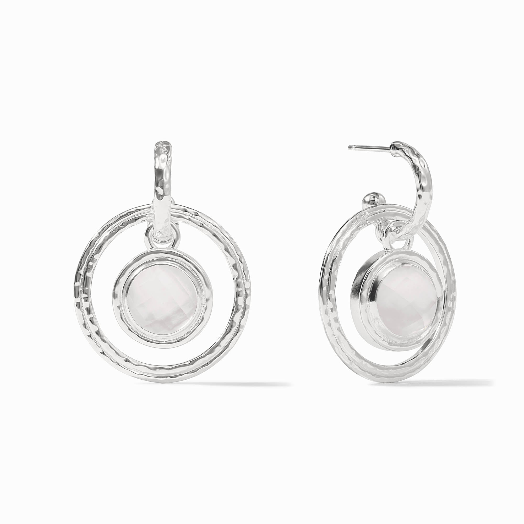 Astor 6-in-1 Charm Earring Silver Iridescent Clear Crystal