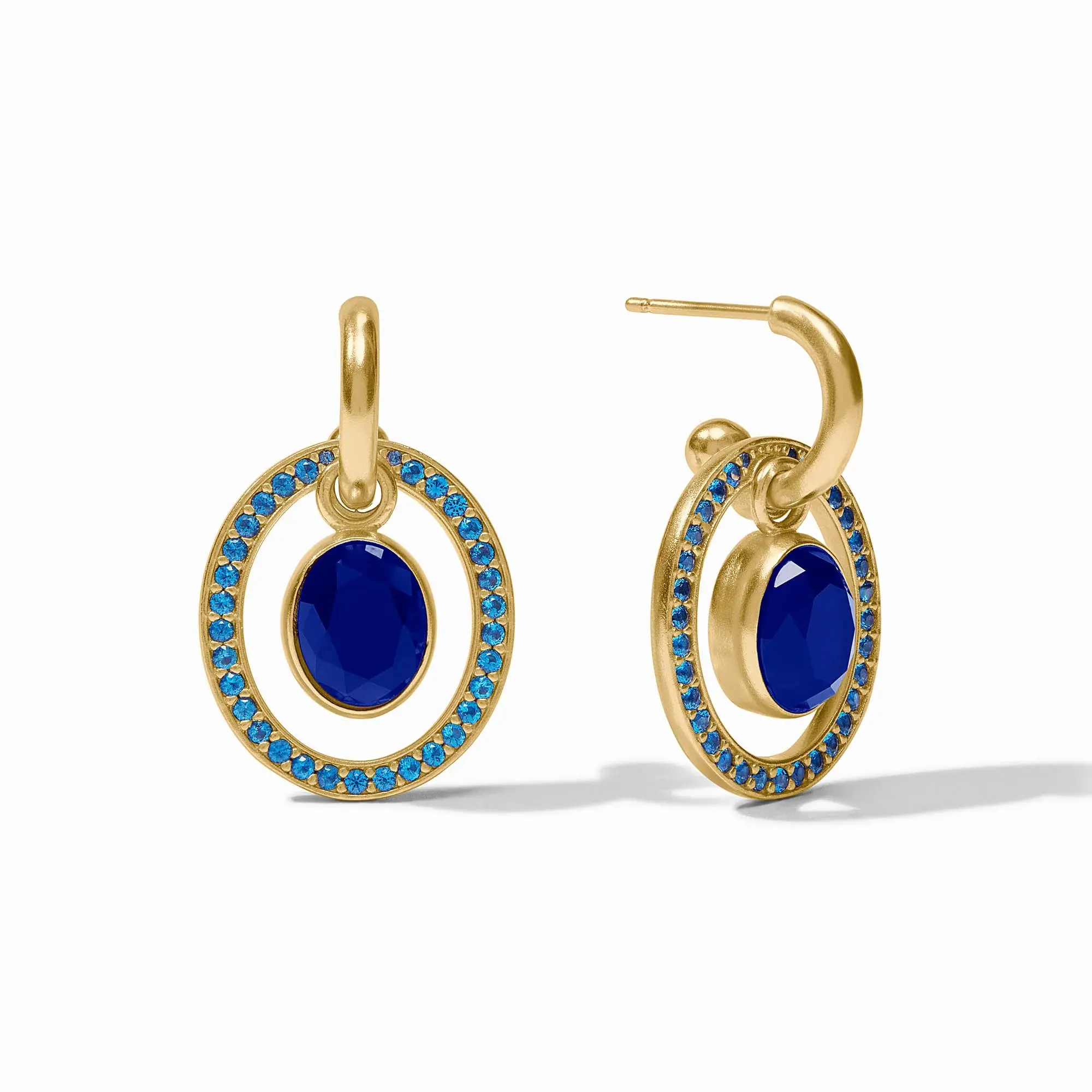 Stardust 6-in-1 Earring Gold Iridescent Sapphire Blue