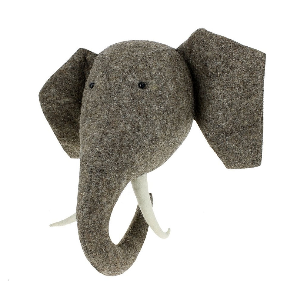 Thumbnail: Large Felt Elephant Head