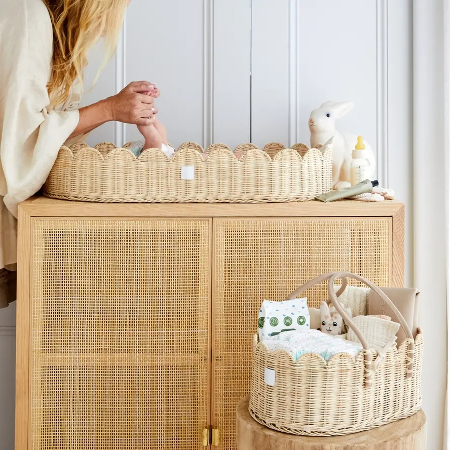 Thumbnail: Poppy Diaper Caddy Natural