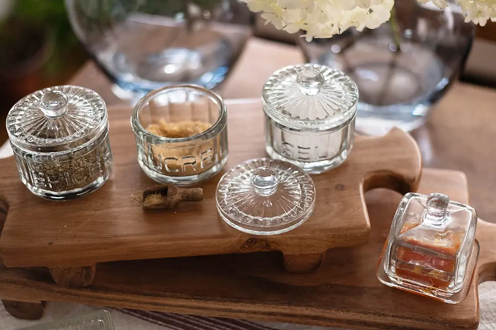 Thumbnail: Clear Glass Salt Cellar with Scoop | French Bistro Style