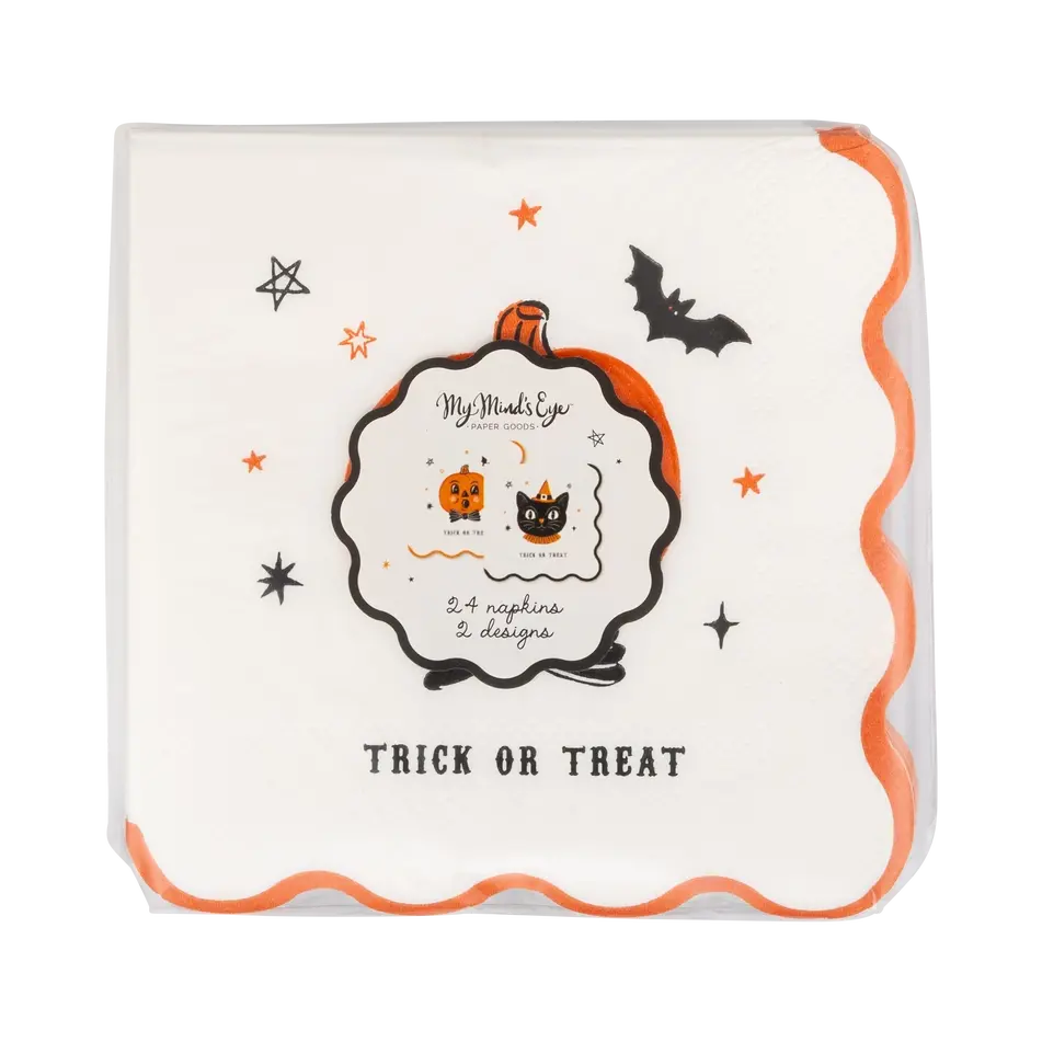 Thumbnail: Vintage Halloween Characters Cocktail Napkin Set