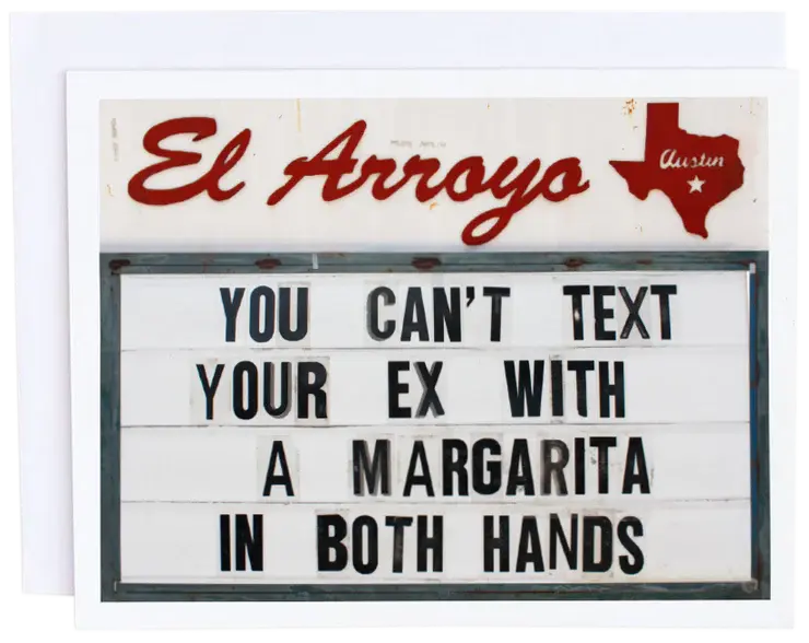 Can't Text Your Ex Greeting Card