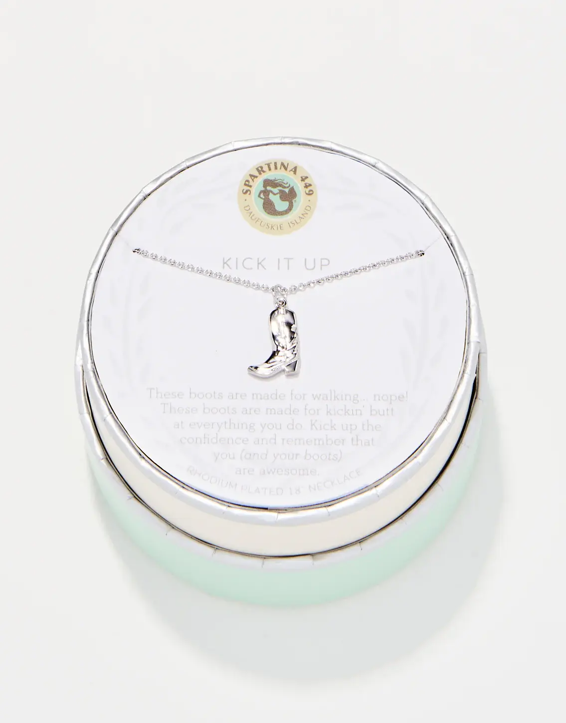 Kick It Up Boot Silver Sea La Vie Necklace