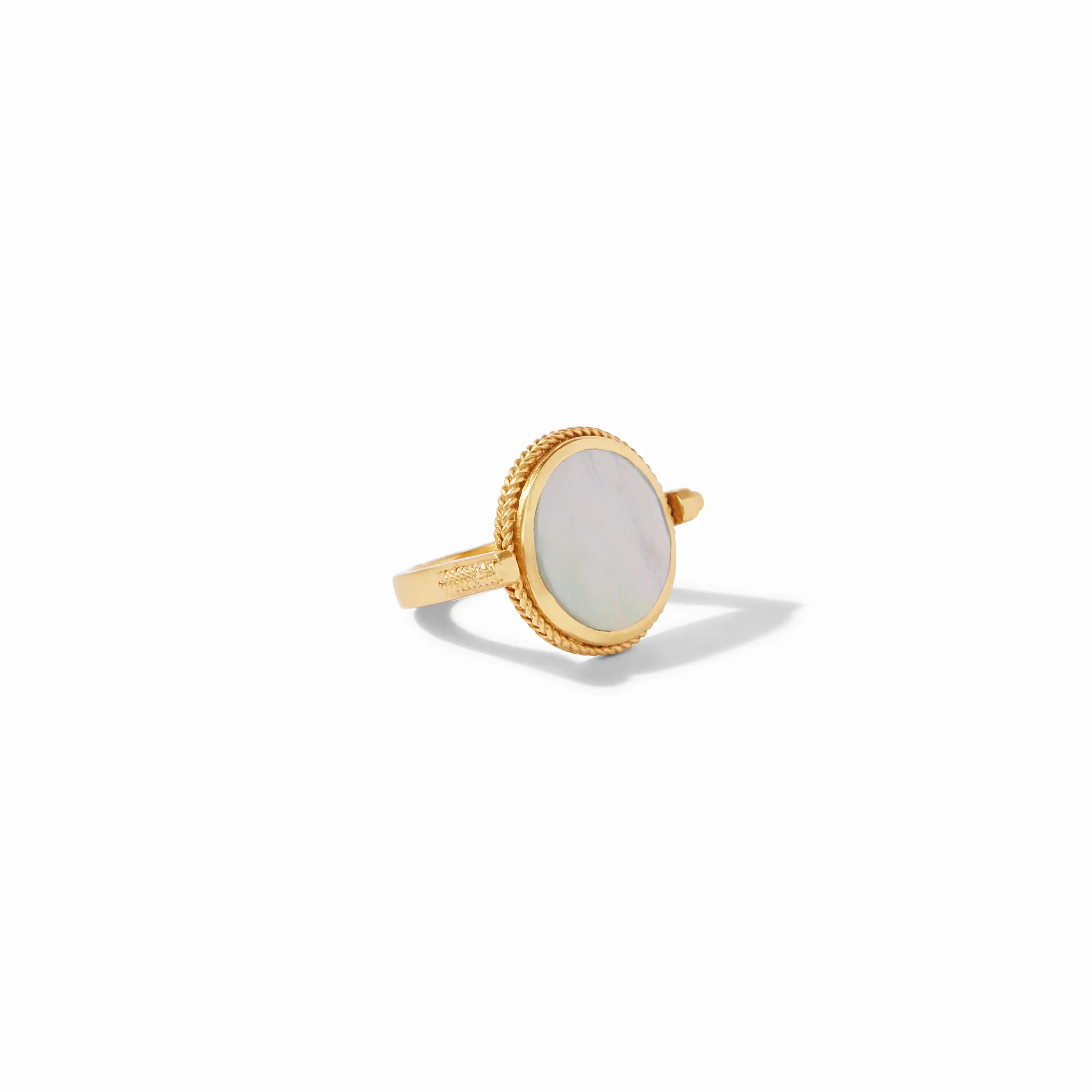 Coin Revolving Ring Mother of Pearl