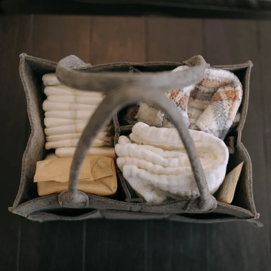 Thumbnail: Large Diaper Caddy in Peppercorn