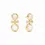 Thumbnail: Bamboo Midi Earring - Iridescent Clear Crystal