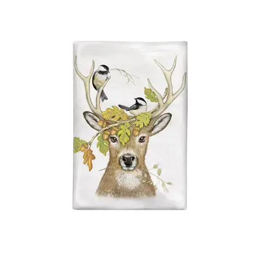 Acorn Deer Single Flour Sack Towel