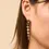 Thumbnail: Linear Gem Earrings Bronze
