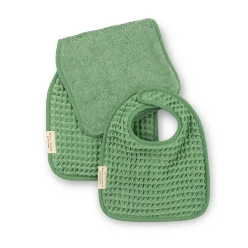 Thumbnail: Seafoam Reversible Bib and Burp Set