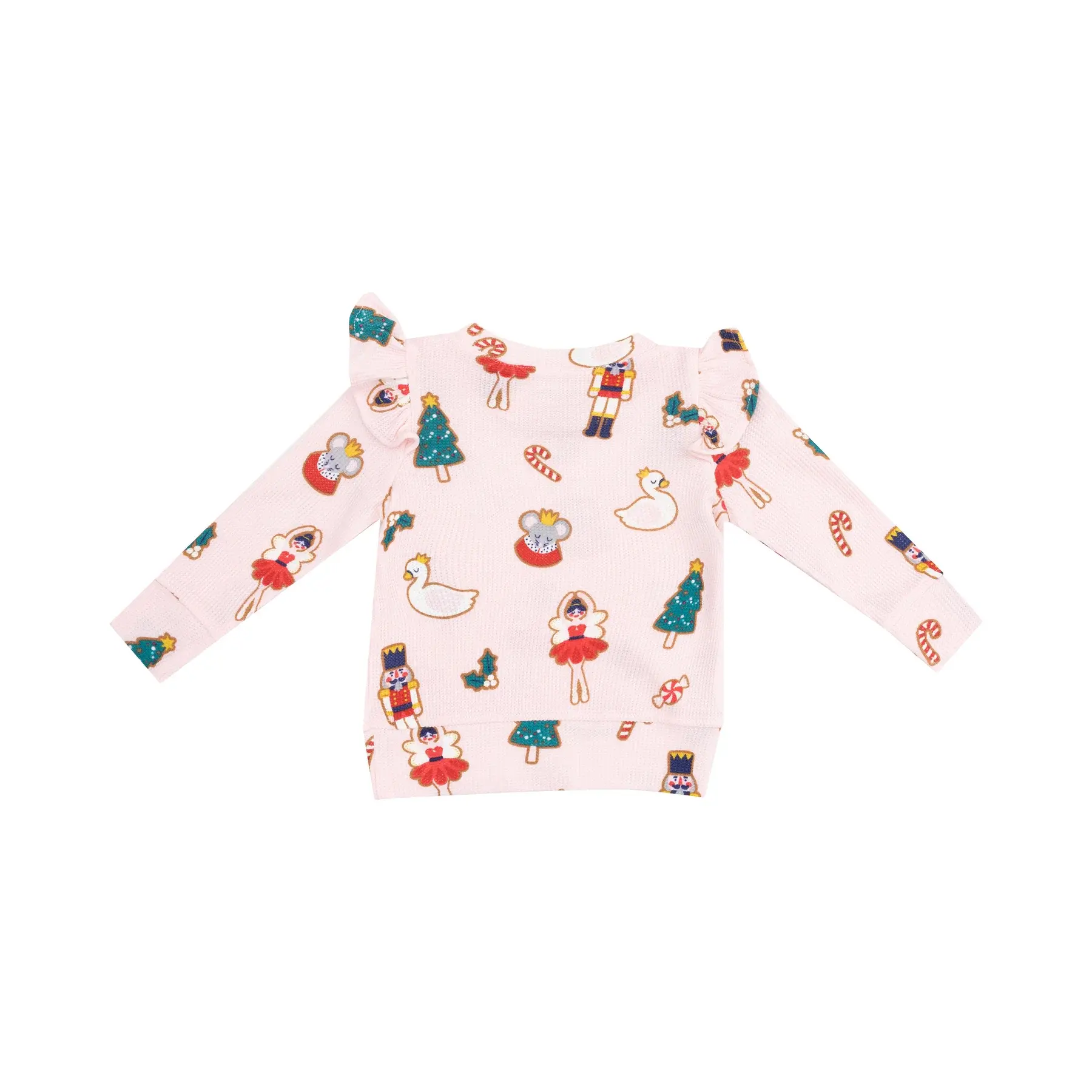 Sugar Plum Fairy Christmas Cookie Ruffle Sweatshirt