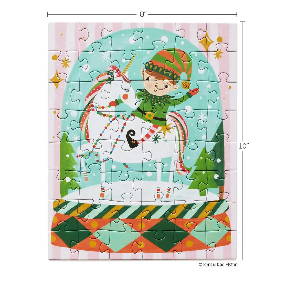 Thumbnail: Magic Snow Globe 48 Piece Holiday Puzzle Snax