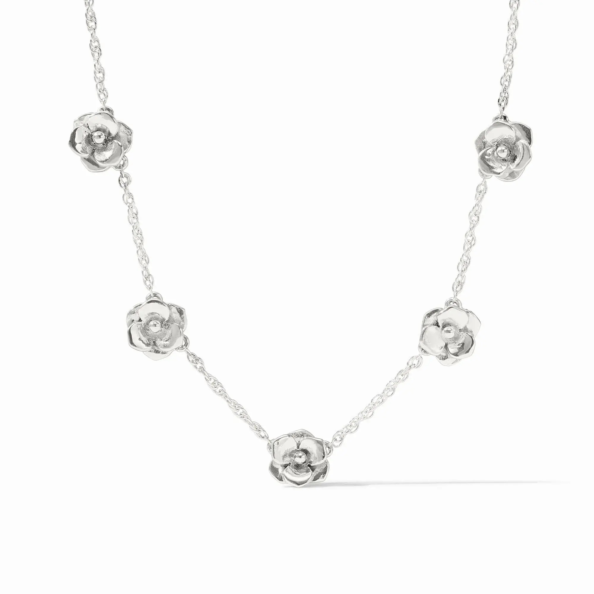 Bloom Delicate Station Necklace Silver