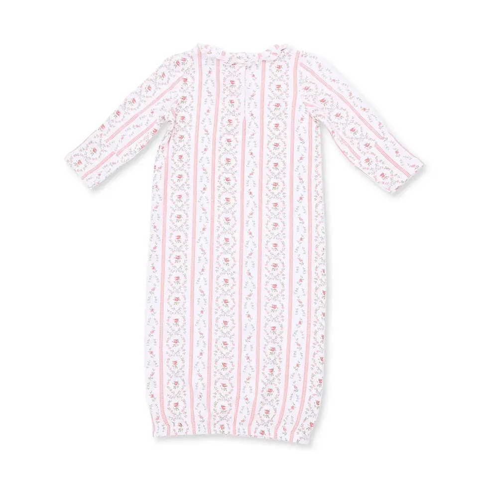 Thumbnail: Marnie Rosebud Stripe  Kimono Gown and Knotted Hat