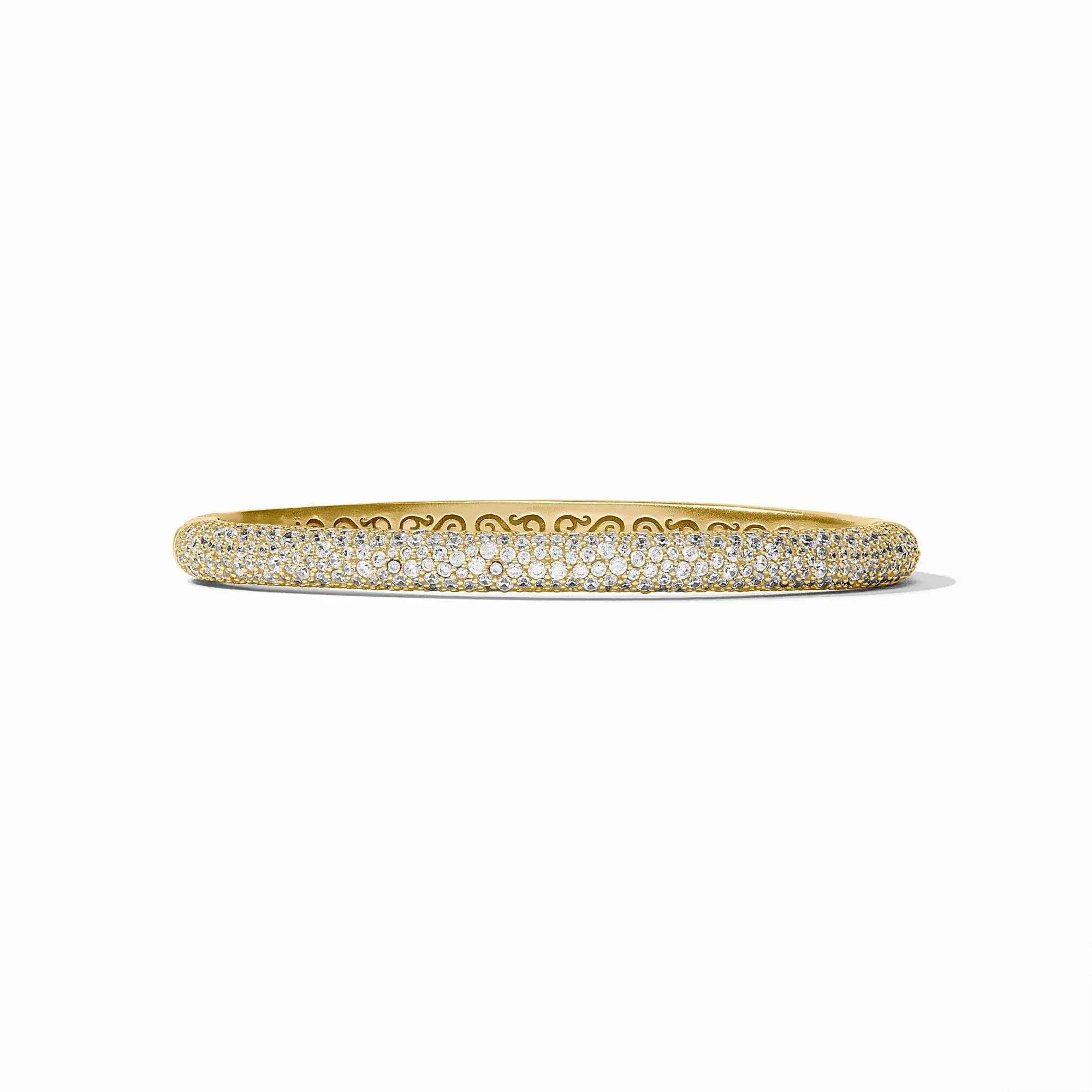 Stardust Hinge Bangle Gold Cubic Zirconia