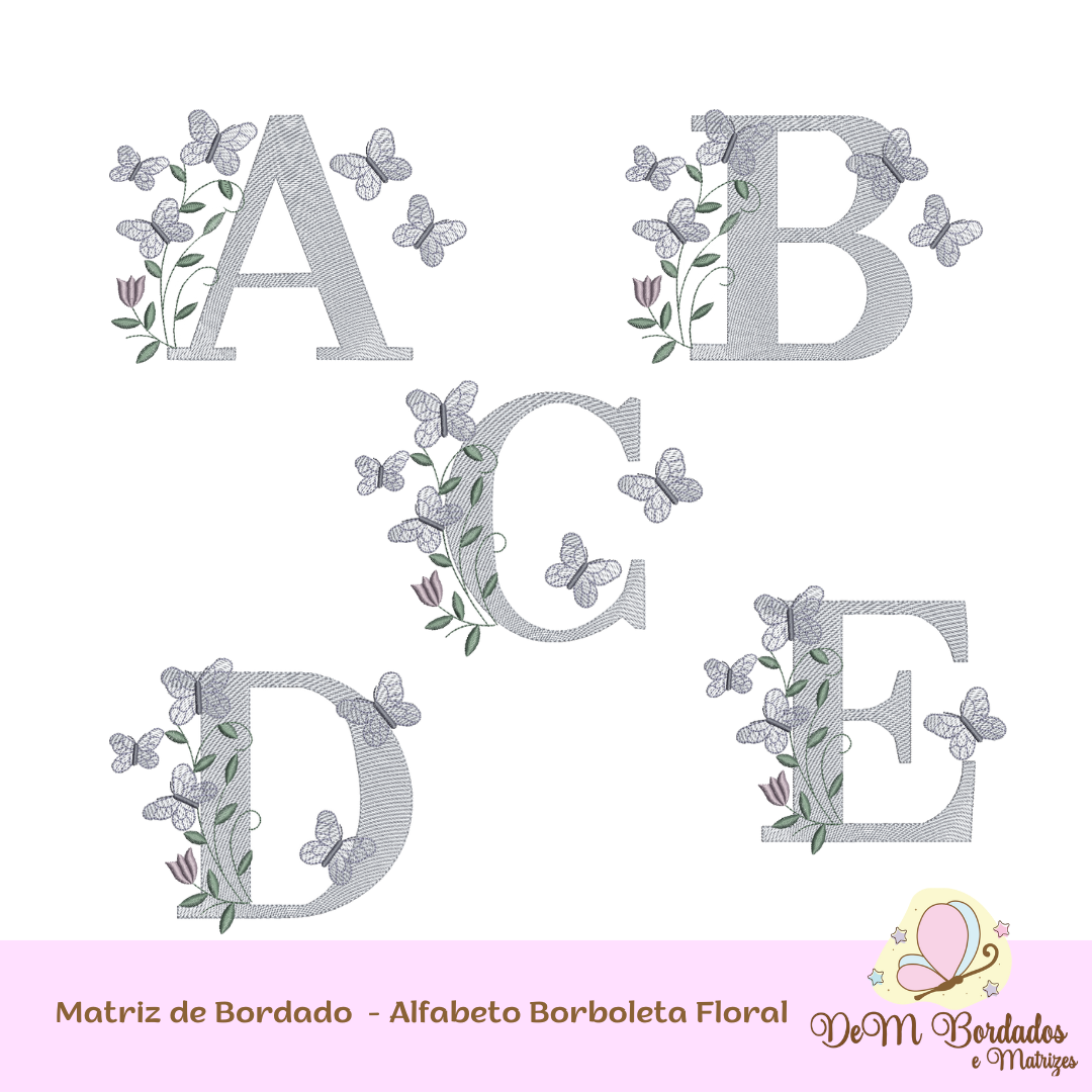 Matrizes de bordado alfabeto