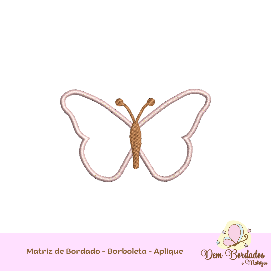 Matriz de bordado - Borboleta - Aplique