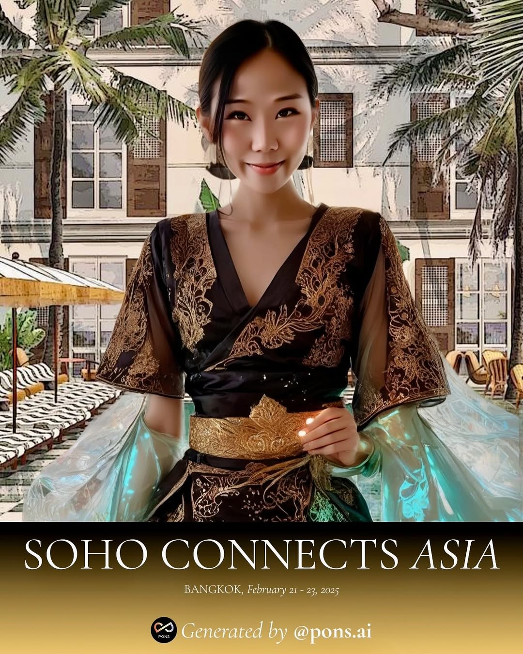 Guest using PONS.ai AI photo booth to generate personalized artwork at foodpanda event