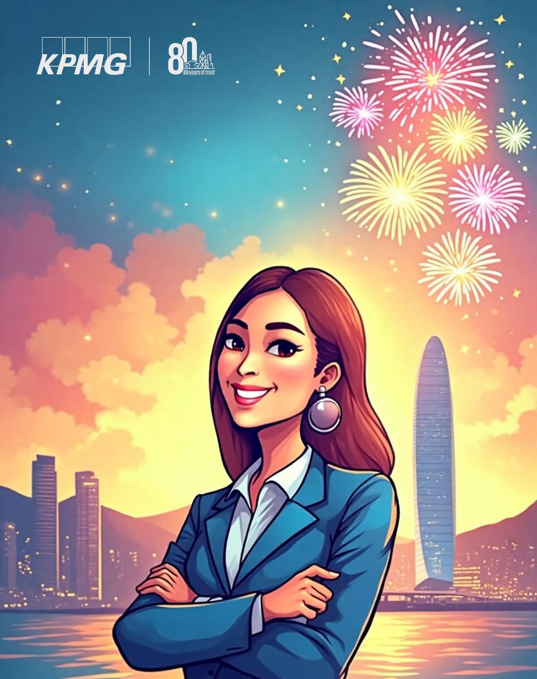 KPMG anniversary celebration AI photo booth activation in Hong Kong by PONS.ai