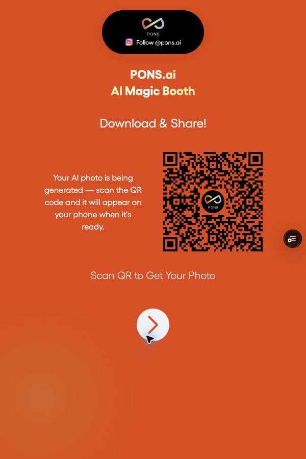 Instant QR Code in the AI Magic Booth